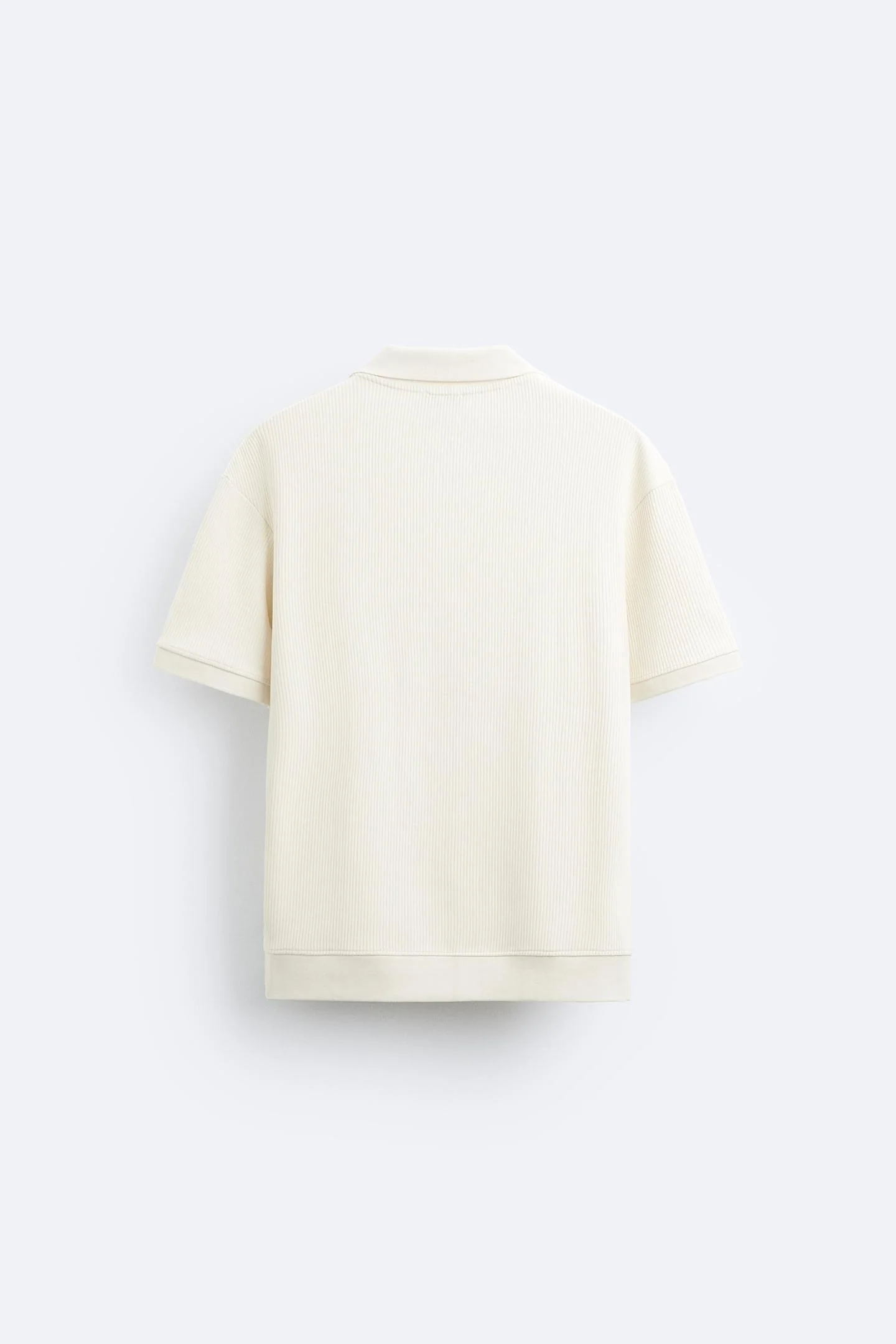 Old Money Classic Ribbed Short Sleeve Lapel Collar Knitted Shirt - Image 4