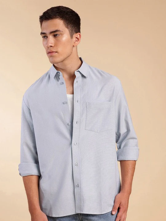 Old Money Classic Shirt Blue - Image 3