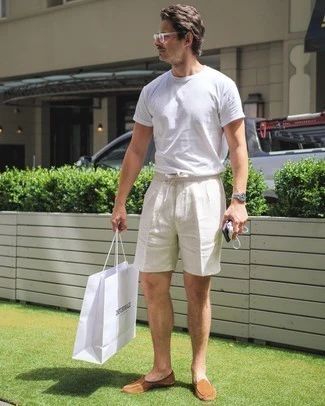 Old Money Linen Shorts – Beige - Image 2