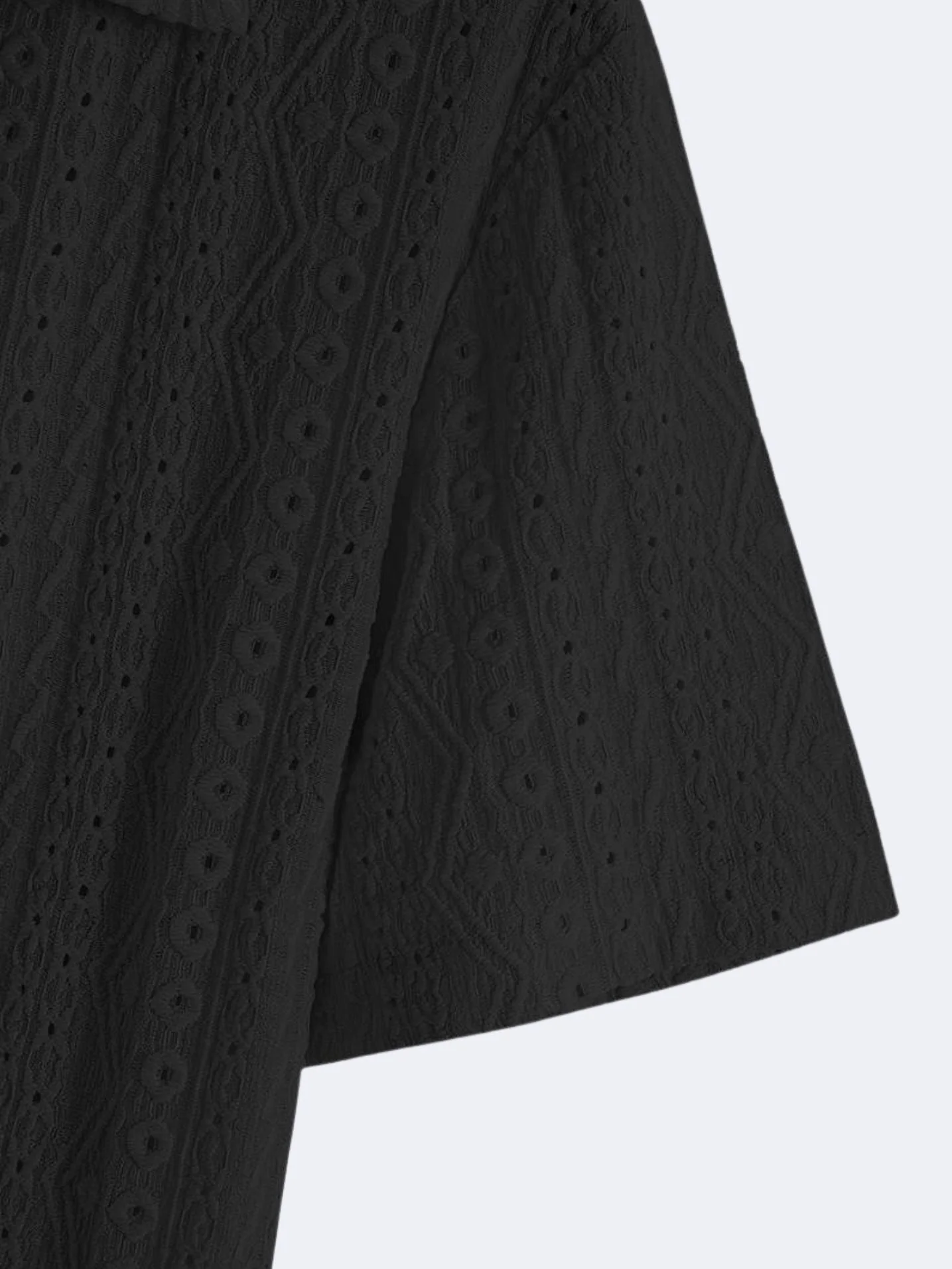 Old Money Patterned Classic Knitted Elegant Polo Shirt - Image 3