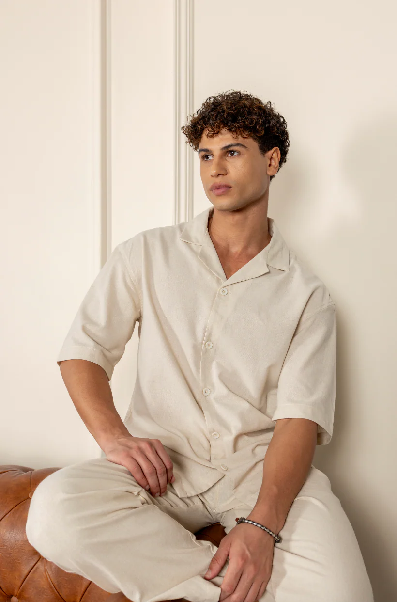 The Old Money Cuban Collar Combo (Beige) - Image 3
